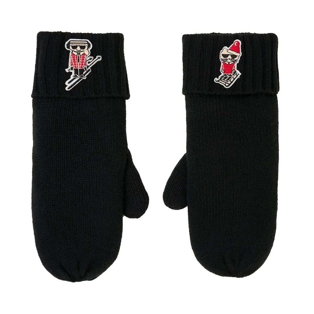 Karl Lagerfeld Apres Ski Thick & Warm Mittens Fully Lined NWT - Picture 1 of 7